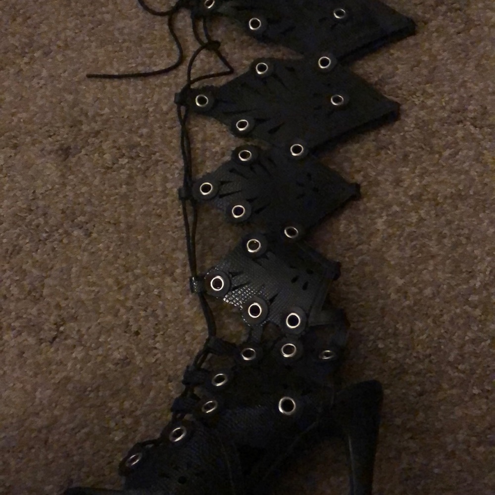 Black gladiator heels Brand New